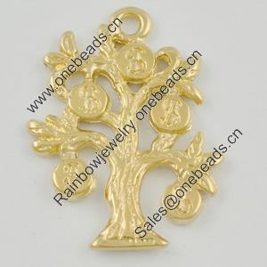 Pendant/Charm. Fashion Zinc Alloy Jewelry Findings. Lead-free. Money Tree 21x15mm. Sold by Bag