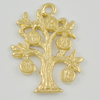 Pendant/Charm. Fashion Zinc Alloy Jewelry Findings. Lead-free. Money Tree 21x15mm. Sold by Bag