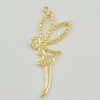 Pendant/Charm. Fashion Zinc Alloy Jewelry Findings. Lead-free. Angel 48x14mm. Sold by Bag