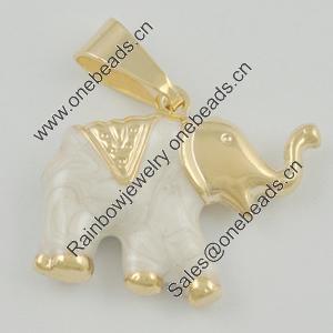 Zinc Alloy Enamel Pendant. Fashion Jewelry Findings. Lead-free. Animal 15x28mm. Sold by PC
