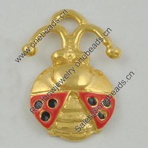 Zinc Alloy Enamel Pendant. Fashion Jewelry Findings. Lead-free. Animal 14x8mm. Sold by Bag