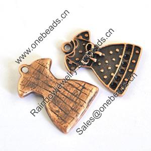 Pendant/Charm. Fashion Zinc Alloy Jewelry Findings. Lead-free. Clothes 24x17mm. Sold by Bag