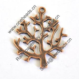 Pendant/Charm. Fashion Zinc Alloy Jewelry Findings. Lead-free. Tree 25x30mm. Sold by Bag