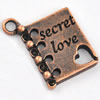 Pendant/Charm. Fashion Zinc Alloy Jewelry Findings. Lead-free. 15x19mm. Sold by Bag