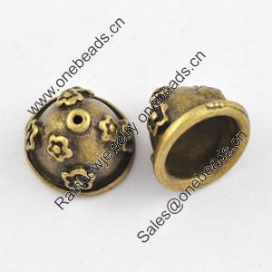 Beads Caps. Fashion Zinc Alloy Jewelry Findings. Lead-free. 11x14mm. Sold by Bag