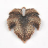 Pendant/Charm. Fashion Zinc Alloy Jewelry Findings. Lead-free. Leaf 33x36mm. Sold by Bag