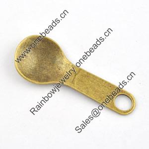 Pendant/Charm. Fashion Zinc Alloy Jewelry Findings. Lead-free. Spoon 19x50mm. Sold by Bag