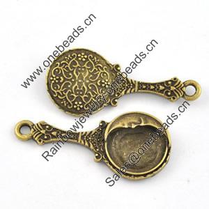 Pendant/Charm. Fashion Zinc Alloy Jewelry Findings. Lead-free. 39x17mm. Sold by Bag