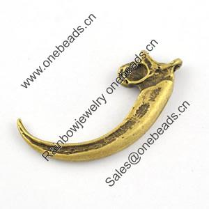 Pendant/Charm. Fashion Zinc Alloy Jewelry Findings. Lead-free. 21x45mm. Sold by Bag