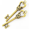 Pendant/Charm. Fashion Zinc Alloy Jewelry Findings. Lead-free. 11x41mm. Sold by Bag