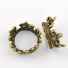 Pendant/Charm. Fashion Zinc Alloy Jewelry Findings. Lead-free. Corona Out Dia:20mm. Sold by Bag