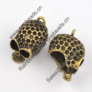 Pendant/Charm. Fashion Zinc Alloy Jewelry Findings. Lead-free. 26x17mm. Sold by Bag