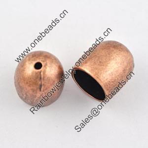 Zinc Alloy Cord End Caps. Fashion Jewelry Findings. 15x17mm. Sold by Bag