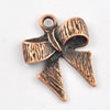 Pendant/Charm. Fashion Zinc Alloy Jewelry Findings. Lead-free. Bowknot 22x18mm. Sold by Bag