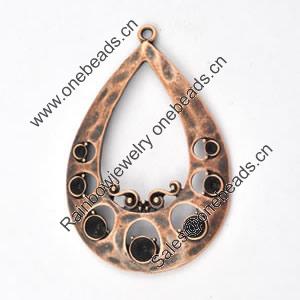 Pendant/Charm. Fashion Zinc Alloy Jewelry Findings. Lead-free. Teardrop 35x50mm. Sold by Bag