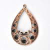 Pendant/Charm. Fashion Zinc Alloy Jewelry Findings. Lead-free. Teardrop 35x50mm. Sold by Bag