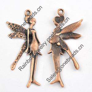 Pendant/Charm. Fashion Zinc Alloy Jewelry Findings. Lead-free. 25x55mm. Sold by Bag
