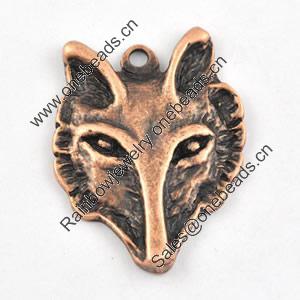 Pendant/Charm. Fashion Zinc Alloy Jewelry Findings. Lead-free. Animal 34x25mm. Sold by Bag