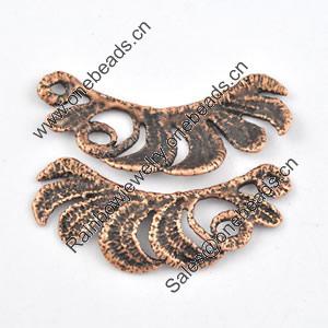 Pendant/Charm. Fashion Zinc Alloy Jewelry Findings. Lead-free. Leaf 24x53mm. Sold by Bag