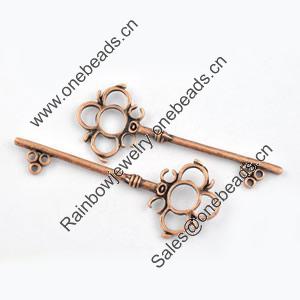 Pendant/Charm. Fashion Zinc Alloy Jewelry Findings. Lead-free. 26x66mm. Sold by Bag