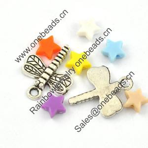 Pendant/Charm. Fashion Zinc Alloy Jewelry Findings. Lead-free. Animal 14x18mm. Sold by Bag