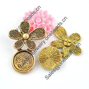 Zinc Alloy Cabochon Settings. Fashion Jewelry Findings. Lead-free. 27x19mm. Inner Dia:10mm. Sold by Bag