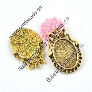 Zinc Alloy Cabochon Settings. Fashion Jewelry Findings. Lead-free. 30x21mm. Inner Dia:13x19mm. Sold by Bag