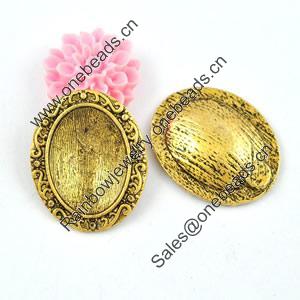 Zinc Alloy Cabochon Settings. Fashion Jewelry Findings. Lead-free. 24x20mm. Inner Dia:13x18mm. Sold by Bag