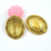 Zinc Alloy Cabochon Settings. Fashion Jewelry Findings. Lead-free. 24x20mm. Inner Dia:13x18mm. Sold by Bag