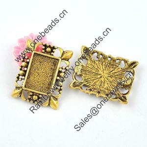 Zinc Alloy Cabochon Settings. Fashion Jewelry Findings. Lead-free. 25x19mm. Inner Dia:14x10mm. Sold by Bag