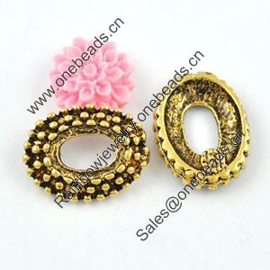 Zinc Alloy Cabochon Settings. Fashion Jewelry Findings. Lead-free. 23x18mm. Inner Dia:14x10mm. Sold by Bag