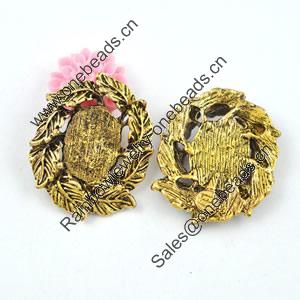 Zinc Alloy Cabochon Settings. Fashion Jewelry Findings. Lead-free. 24x31mm. Inner Dia:14x19mm. Sold by Bag
