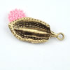 Pendant/Charm. Fashion Zinc Alloy Jewelry Findings. Lead-free. Flower 21x52mm. Sold by Bag