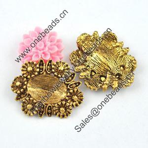 Zinc Alloy Cabochon Settings. Fashion Jewelry Findings. Lead-free. 26x21mm. Inner Dia:14x11mm. Sold by Bag