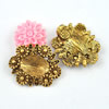 Zinc Alloy Cabochon Settings. Fashion Jewelry Findings. Lead-free. 26x21mm. Inner Dia:14x11mm. Sold by Bag