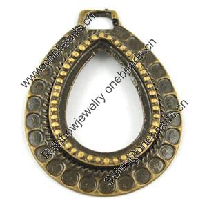 Pendant/Charm. Fashion Zinc Alloy Jewelry Findings. Lead-free. Teardrop 30x39mm. Sold by Bag 