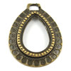 Pendant/Charm. Fashion Zinc Alloy Jewelry Findings. Lead-free. Teardrop 30x39mm. Sold by Bag 