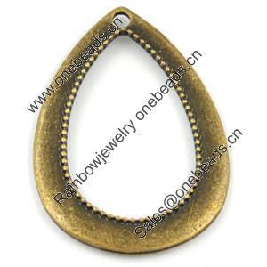 Pendant/Charm. Fashion Zinc Alloy Jewelry Findings. Lead-free. Teardrop 29x39mm. Sold by Bag 