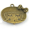 Pendant/Charm. Fashion Zinc Alloy Jewelry Findings. Lead-free. 25x31mm. Sold by Bag 