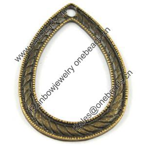 Pendant/Charm. Fashion Zinc Alloy Jewelry Findings. Lead-free. Teardrop 28x38mm. Sold by Bag 