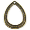 Pendant/Charm. Fashion Zinc Alloy Jewelry Findings. Lead-free. Teardrop 28x38mm. Sold by Bag 