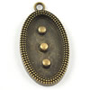 Pendant/Charm. Fashion Zinc Alloy Jewelry Findings. Lead-free. Flat Oval 43x23mm. Sold by Bag 