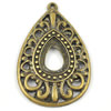 Pendant/Charm. Fashion Zinc Alloy Jewelry Findings. Lead-free. Teardrop 26x40mm. Sold by Bag 