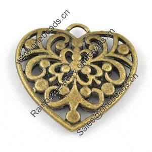 Pendant/Charm. Fashion Zinc Alloy Jewelry Findings. Lead-free. 32x34mm. Sold by PC