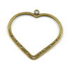 Pendant/Charm. Fashion Zinc Alloy Jewelry Findings. Lead-free. Heart 38x39mm. Sold by Bag