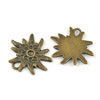 Pendant/Charm. Fashion Zinc Alloy Jewelry Findings. Lead-free. Sun 23x26mm. Sold by Bag