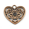 Pendant/Charm. Fashion Zinc Alloy Jewelry Findings. Lead-free. Heart 27x28mm. Sold by Bag