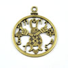 Pendant/Charm. Fashion Zinc Alloy Jewelry Findings. Lead-free. 41x50mm. Sold by Bag