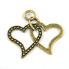 Pendant/Charm. Fashion Zinc Alloy Jewelry Findings. Lead-free. Heart 44x49mm. Sold by Bag