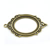 Zinc Alloy Cabochon Settings. Fashion Jewelry Findings. Lead-free. 38x66mm. Sold by Bag